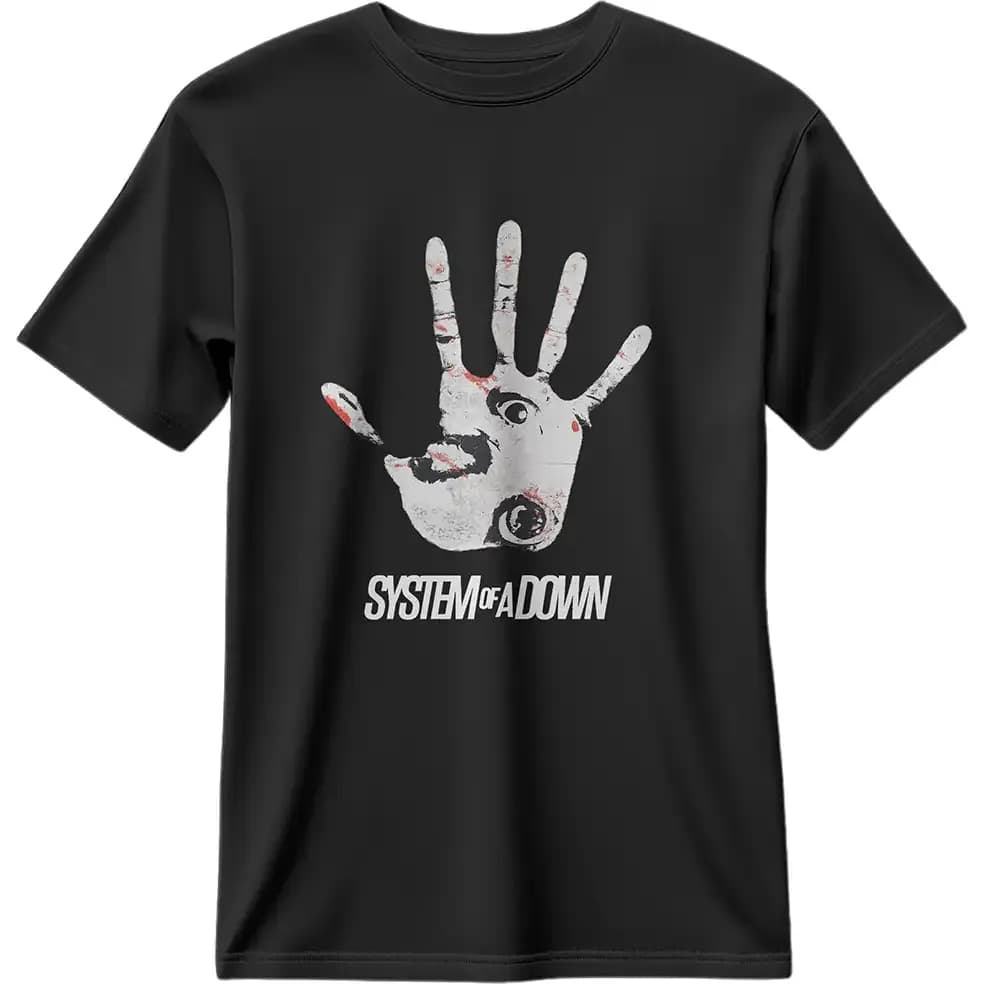 تیشرت سیستم آو ا داون طرح System of a down The Hand کد 001