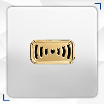 زنگ بیزر کریستال سفید طلایی آسیا