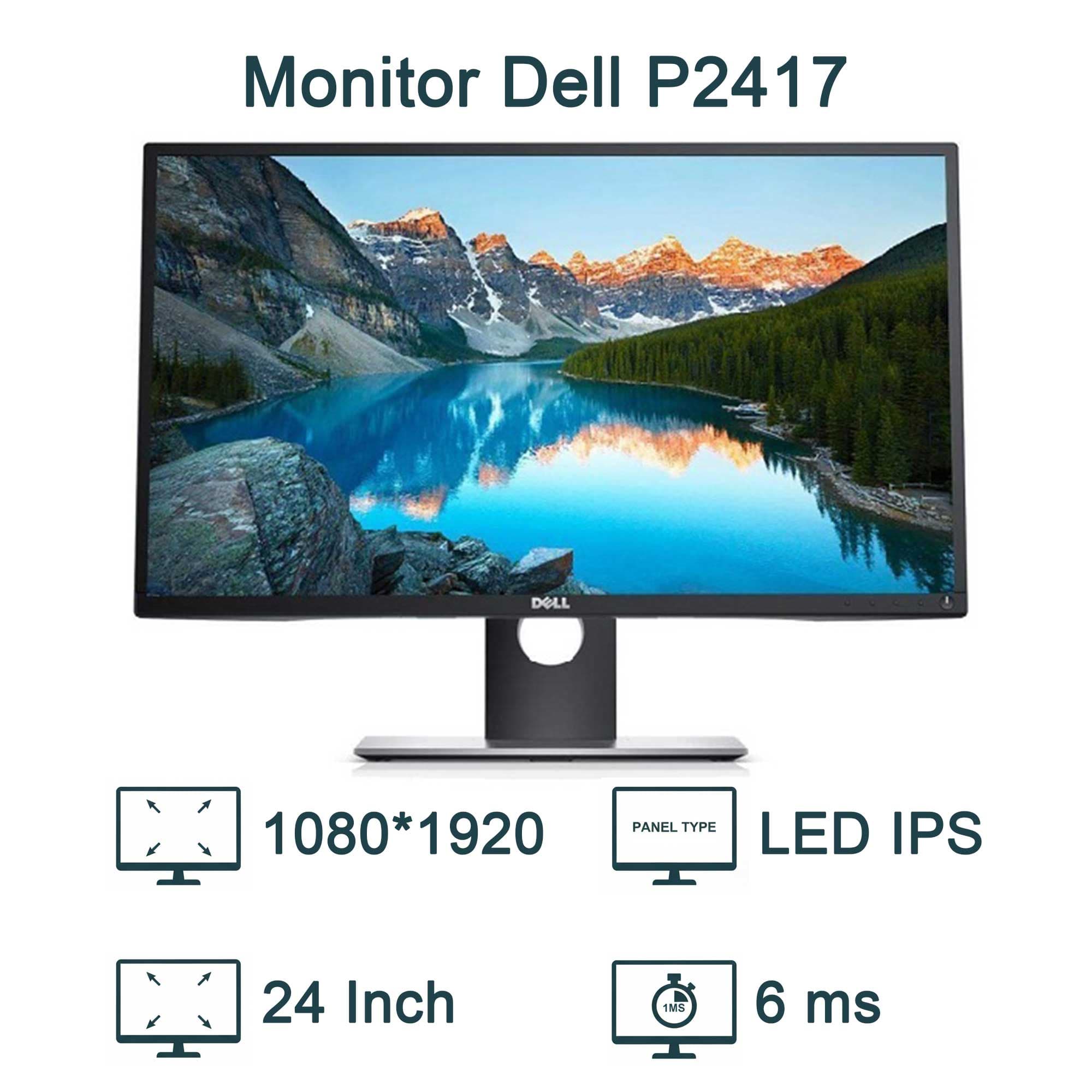 مانیتور 24 اینچ دل - Dell P2417 استوک — تصویر ۲