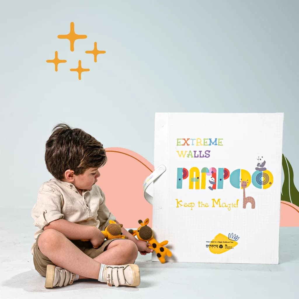 کاغذ دیواری ساده آلبوم کودک پمپو
