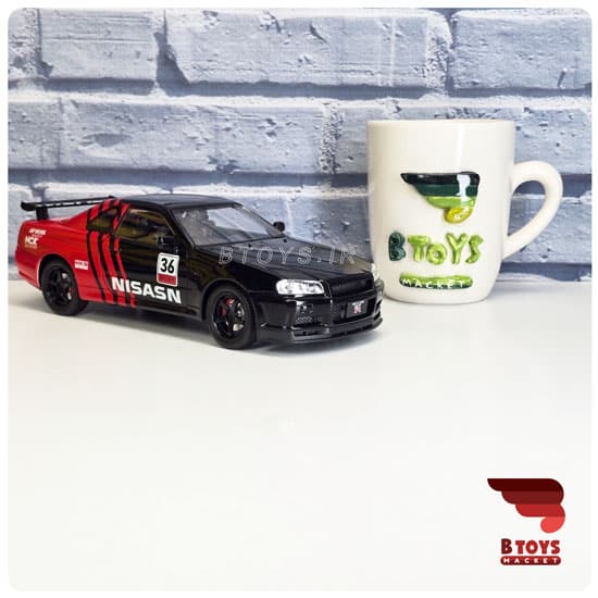 ماکت نیسان اسکای لاین آر34 مشکی(Nissan Skyline R34 grandalliance)مقیاس:1/24 — تصویر ۳