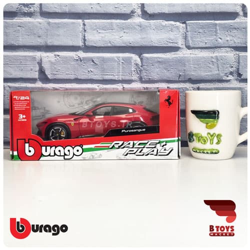 ماکت فراری پروسانگویه قرمز بوراگو(Ferrari Purosangue Burago) — تصویر ۳