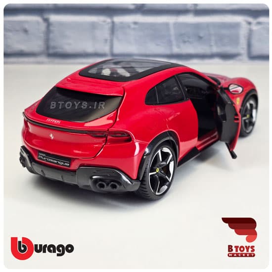 ماکت فراری پروسانگویه قرمز بوراگو(Ferrari Purosangue Burago) — تصویر ۲