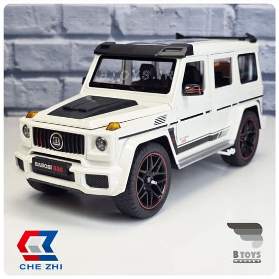 ماکت مرسدس بنز جی کلاس باراباس سفید چِژی(Mercedes Benz G-Class Chezhi)مقیاس:1/18