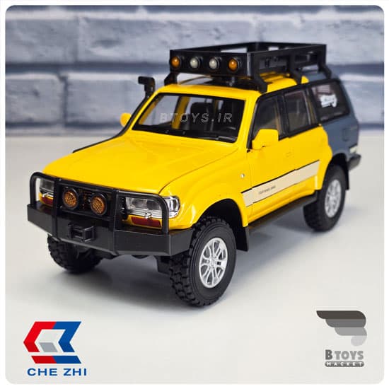ماکت تویوتا لندکروز اتاق 80 زرد چِژی(Toyota Land Cruiser LC80 Chezhi) مقیاس:1/24