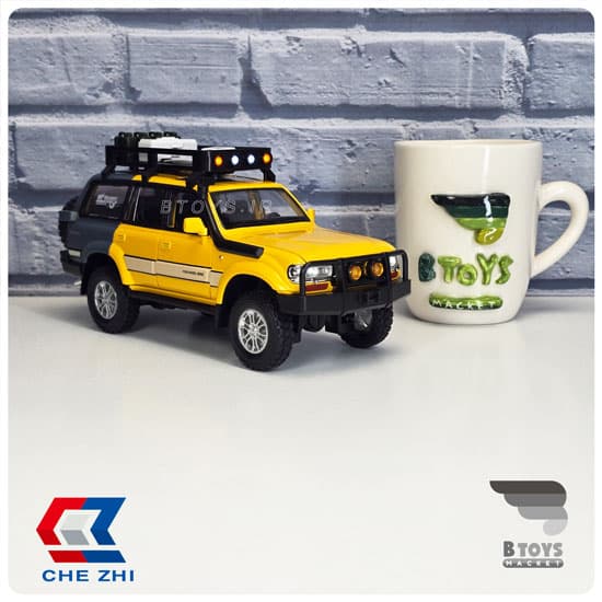 ماکت تویوتا لندکروز اتاق 80 زرد چِژی(Toyota Land Cruiser LC80 Chezhi) مقیاس:1/24 — تصویر ۴