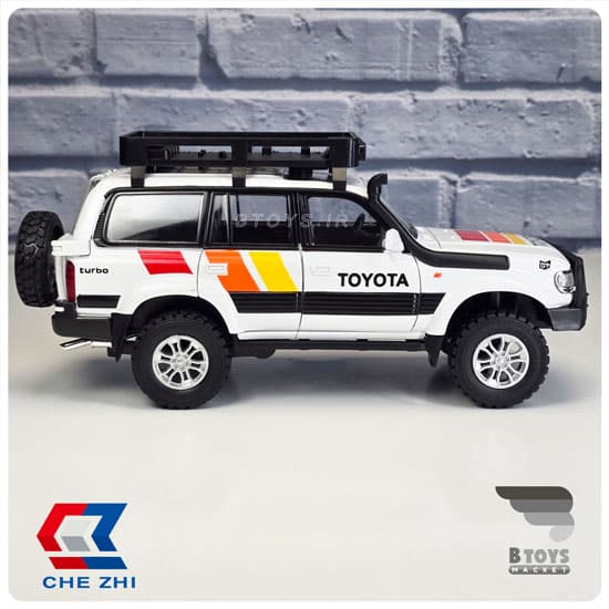 ماکت تویوتا لندکروز اتاق 80 سفید چِژی(Toyota Land Cruiser LC80 Chezhi) مقیاس:1/24 — تصویر ۷