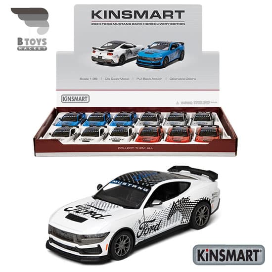 ماکت فورد موستانگ دارک هورس طرح دار2024 کینسمارت(Ford Mustang dark horse livery edition kinsmart)