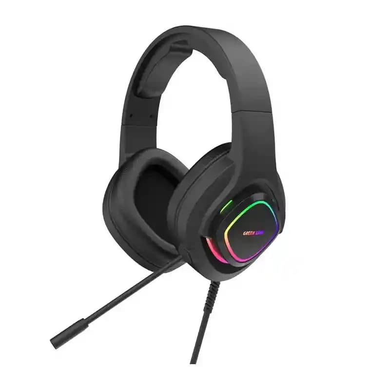 هدفون مخصوص بازی گرین لاین مدل GP32X | اتصال باسیم بدون تأخیر – درایور 50mm و نور RGB