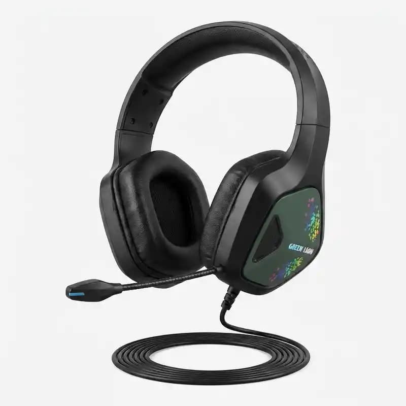 هدفون گیمینگ گرین لاین مدل Specter | درایور 50mm – نورپردازی RGB و میکروفون حذف نویز