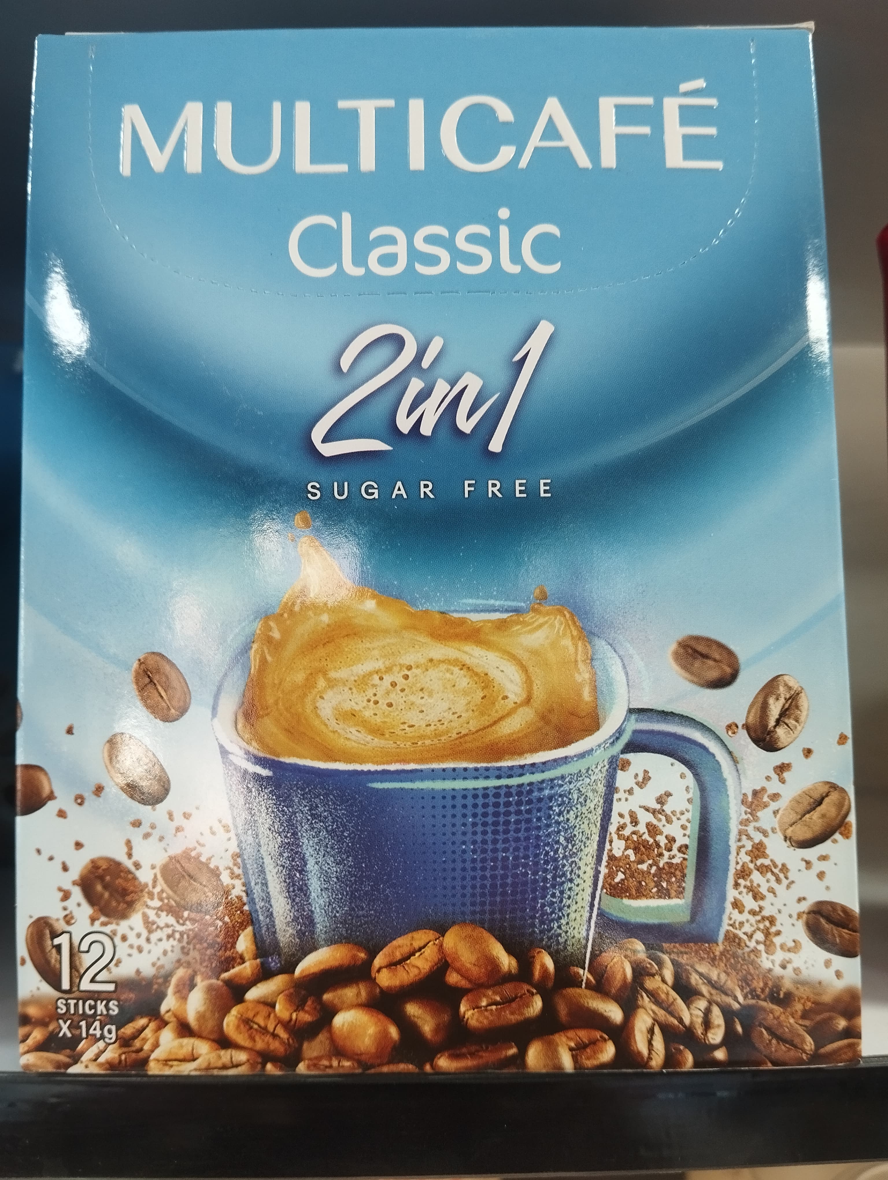 مولتی کافه 2در 1 رژیمی بسته 12عددی