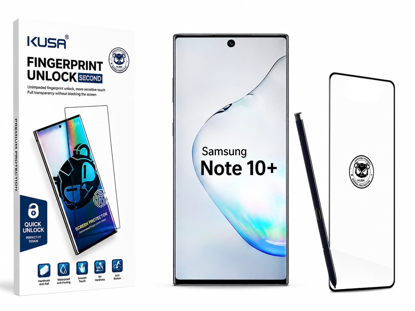 گلس شیشه ای فول چسب برند کوزا سامسونگ Galaxy Note 10 Plus | محافظ صفحه نمایش سامسونگ Galaxy Note 10 Plus