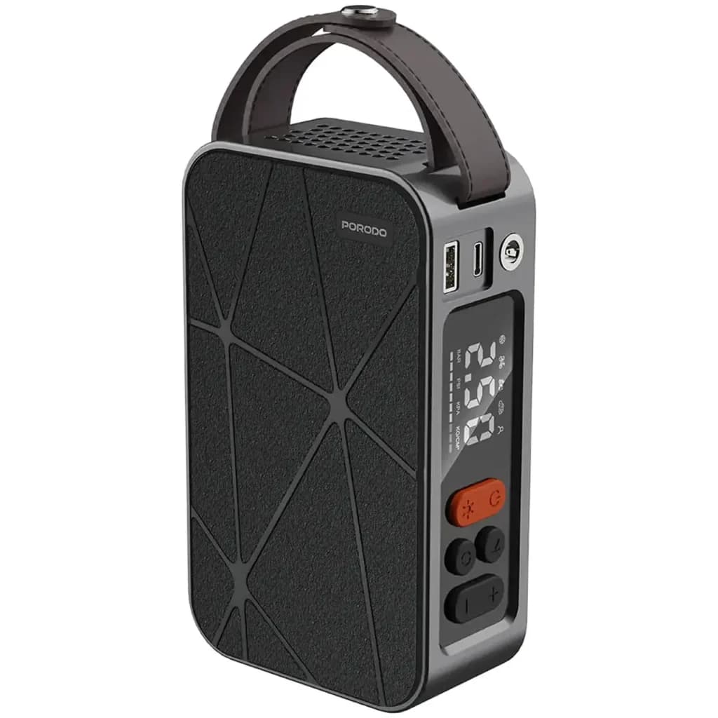 پمپ باد شارژی Porodo Flator PDGA03BK | فشار 150PSI
