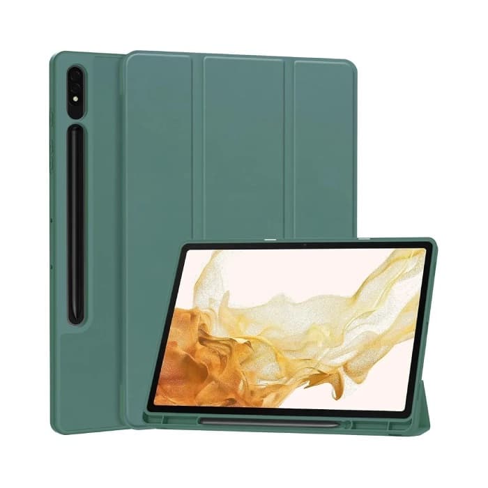کیف تبلت سامسونگ Galaxy Tab S10 Ultra مدل سیلیکونی اسمارت کاور با جای قلم