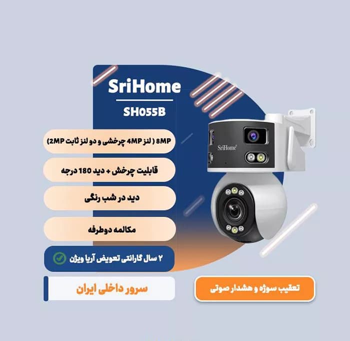 دوربین بی سیم هوشمند 3 لنز اسپید دام 8 مگاپیکسل سری هوم SH055B — تصویر ۴