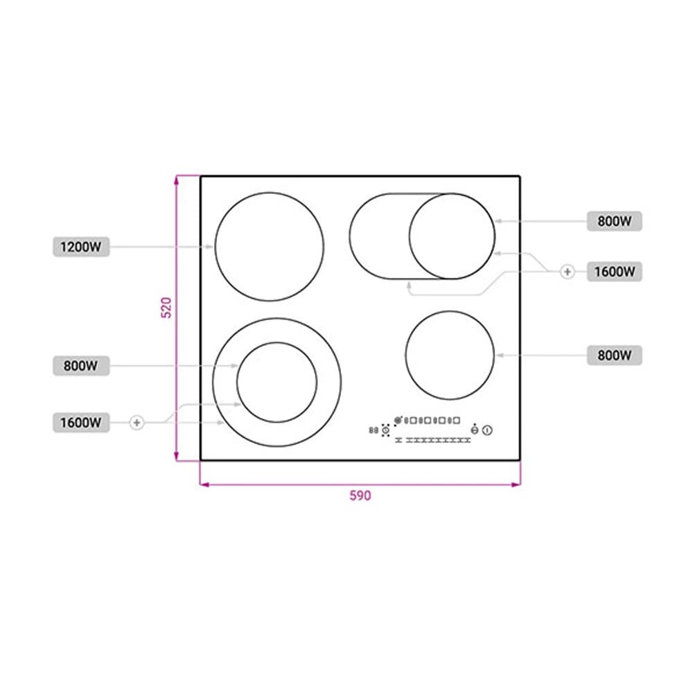 اجاق برقی رومیزی کن مدل CC4506 — تصویر ۲