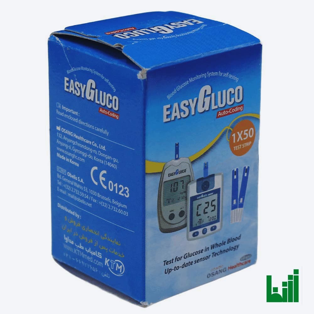 نوار تست قند خون ایزی گلوکو EASY GLUCO ( ۵۰ عددی )