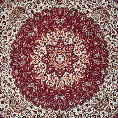 رومیزی ترمه ارکیده زرشکی