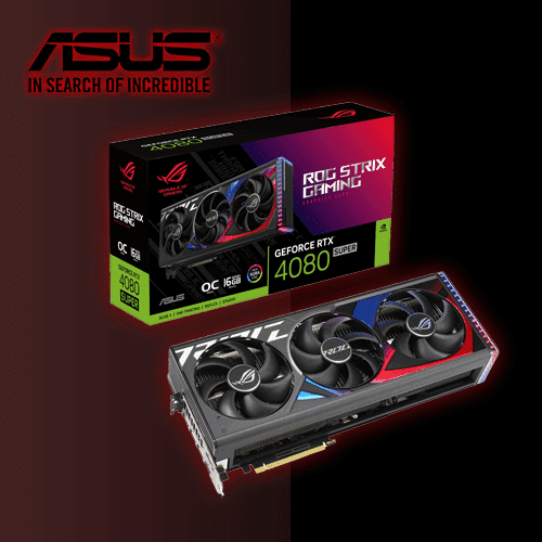 کارت گرافیک استوک RTX 4080Super Asus Rog Strix 16GB - تستوبازی | مرجع تخصصی کارت گرافیک استوک