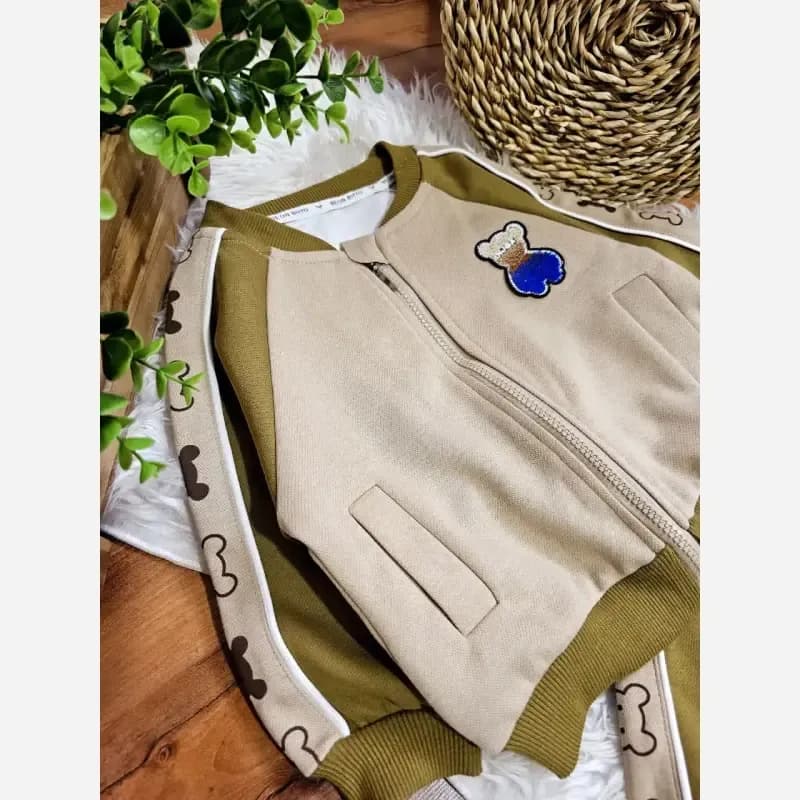 سه تیکه لباس بچه گانه مدل پاندا دورس ضخیم اسپرت دخترانه و پسرانه سایز 1 تا 3 سال و نیم — تصویر ۳
