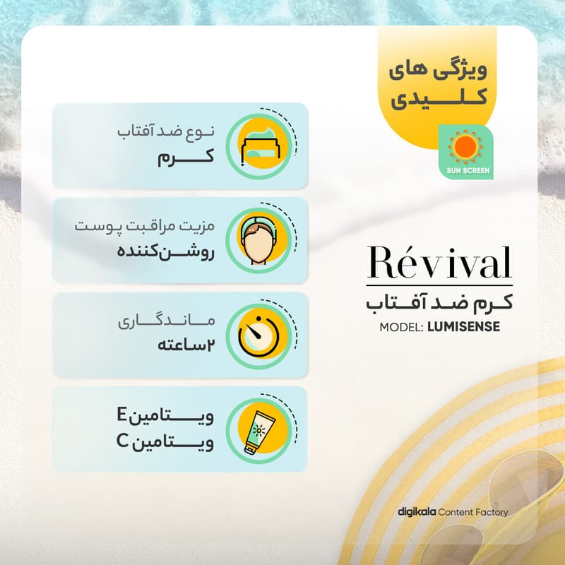 کرم ضدآفتاب بدون رنگ کلکسیون رویوال SPF50 مدل LUMISENSE مناسب برای انواع پوست، حجم 50 میلیلیتر — تصویر ۹