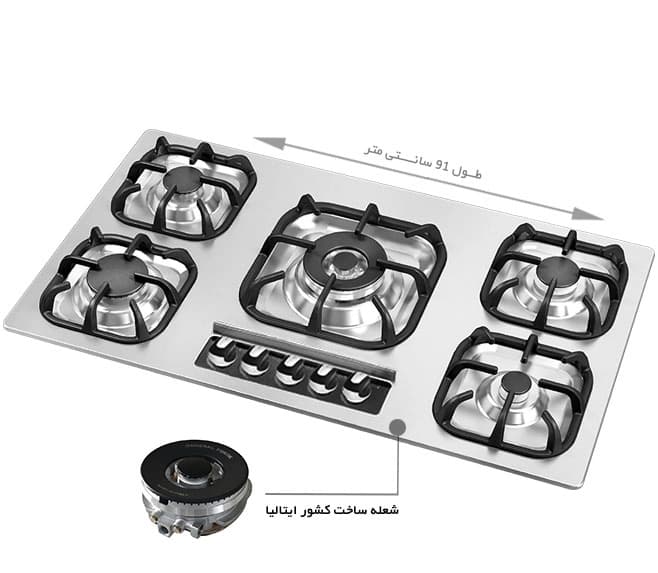 اجاق گاز صفحه ای کن مدل 523M-multistep — تصویر ۲