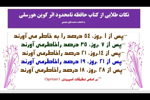 پاور پوینت راهکارهای عملی چگونه صاحب حافظه برتر شویم ؟ توصیه های جادویی برای زندگی بهتر منابع : سه کتاب علمی تعداد اسلاید ها :80 به انتخاب : محمد فایق مجیدی دهگلان