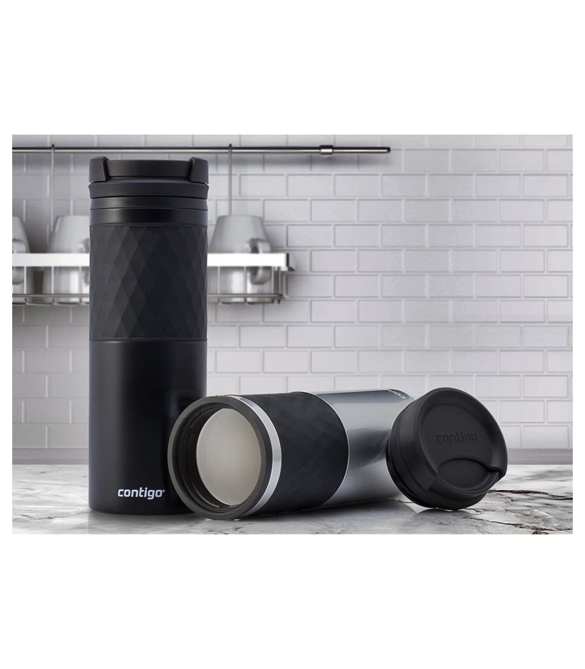 ماگ گریپ دار گلازه استیل کانتیگو Contigo Vaccum-Insulated Steel TwistSeal Glaze 470 ml — تصویر ۴