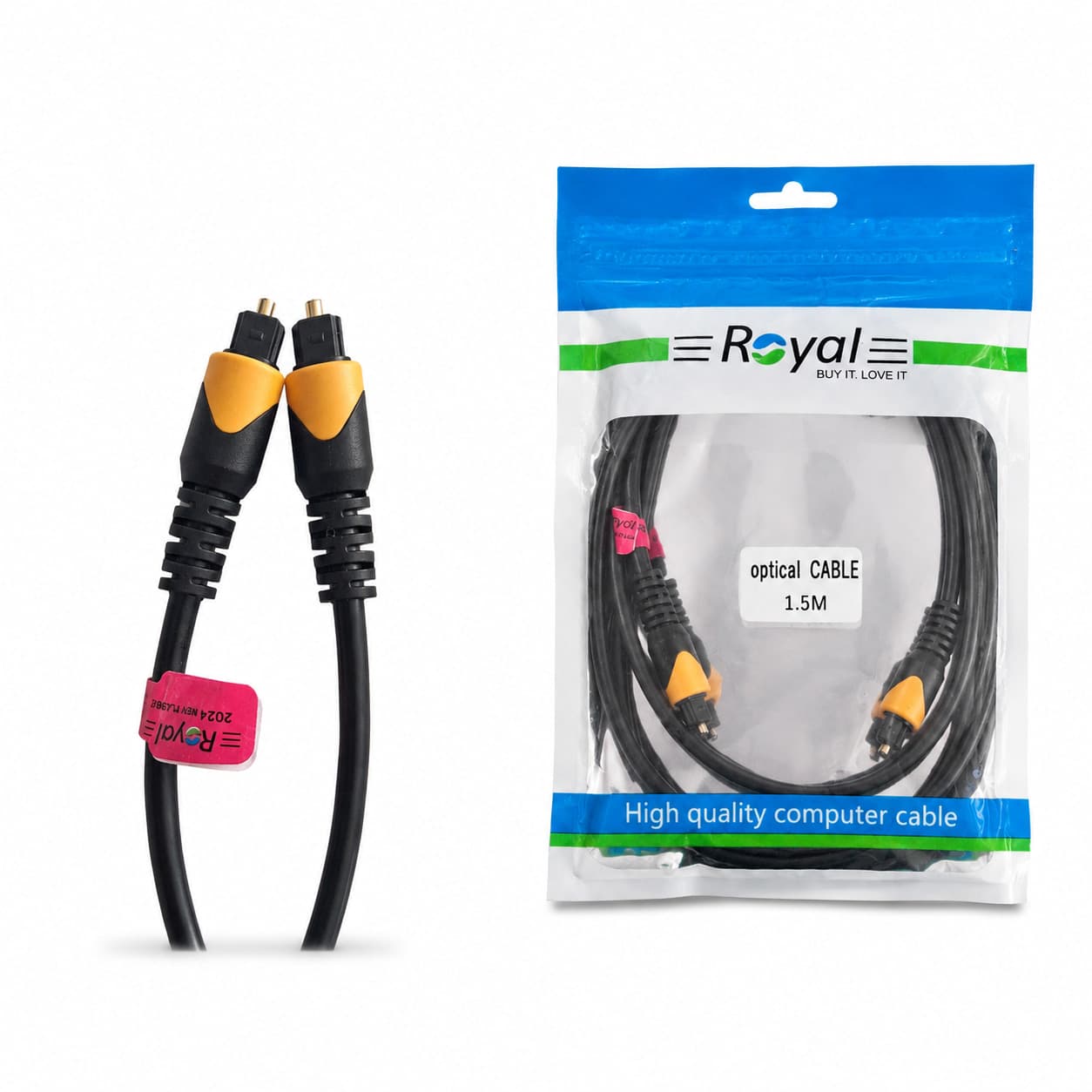 کابل اپتیکال 1.5 متری برند رویال Royal - تکنو پرتقال