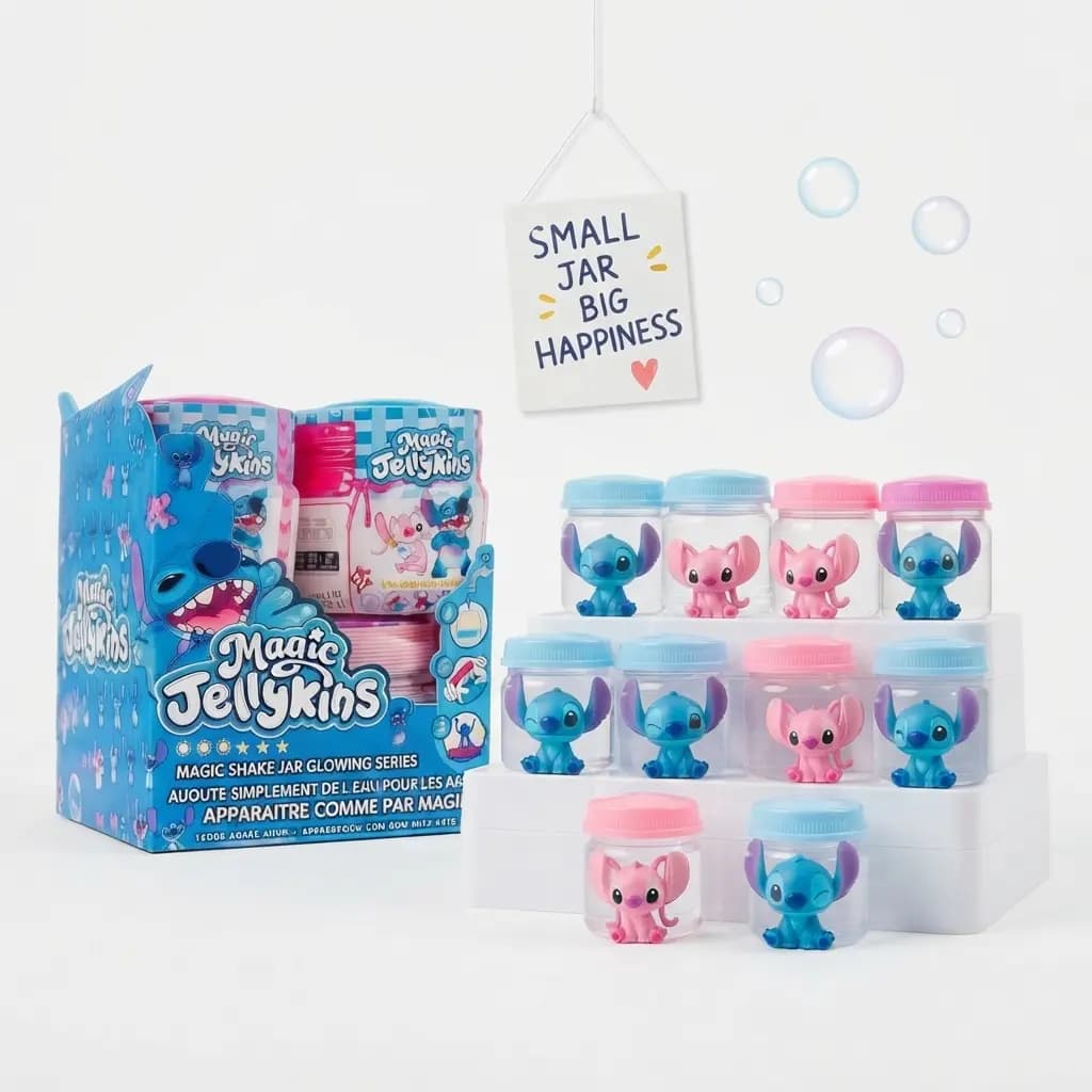 فیگور شانسی Magic Jellykins طرح باب اسفنجی و پاتریک با جار جادویی — تصویر ۳