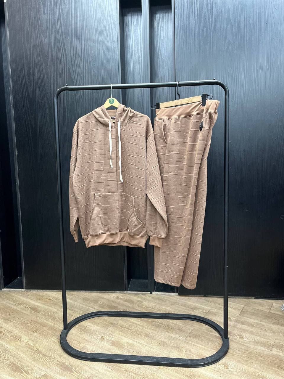 ست هودی و شلوار سایزبزرگ مدل نیم زیپ کد 364 — تصویر ۶