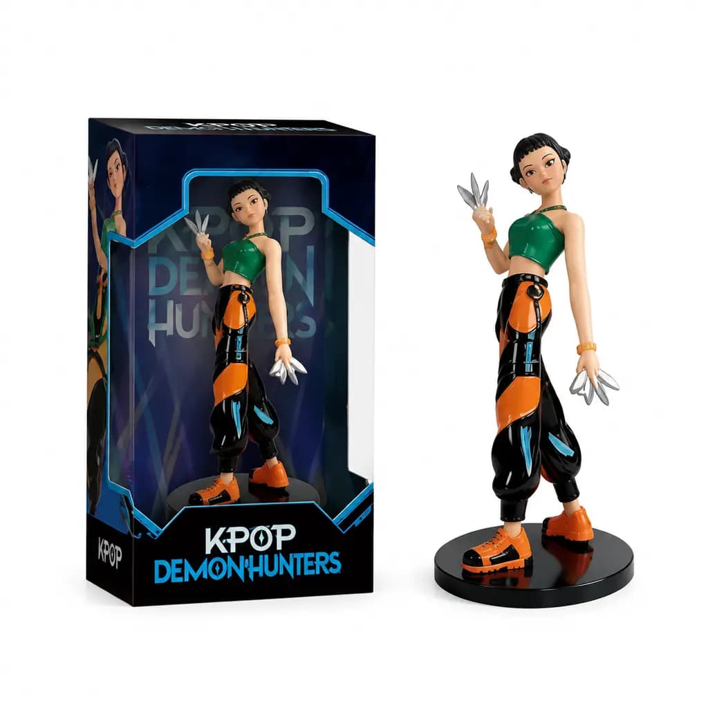 ست ۳ عددی عروسک شکارچیان شیاطین کی پاپ (K-Pop Demon Hunters) – مدل‌های زویی، میرا و رومی — تصویر ۴