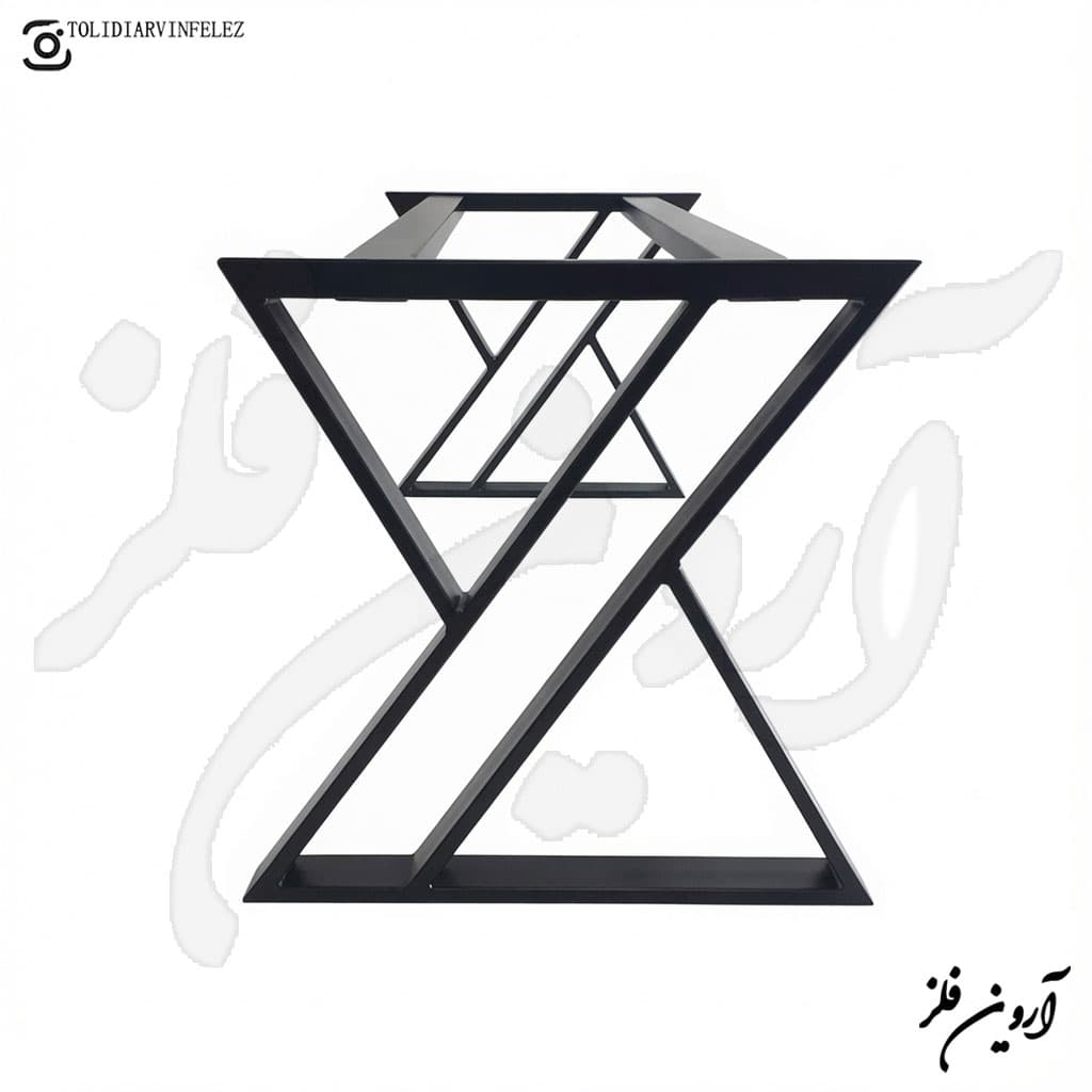 پایه میز فلزی با کلاف مدل پلاتین