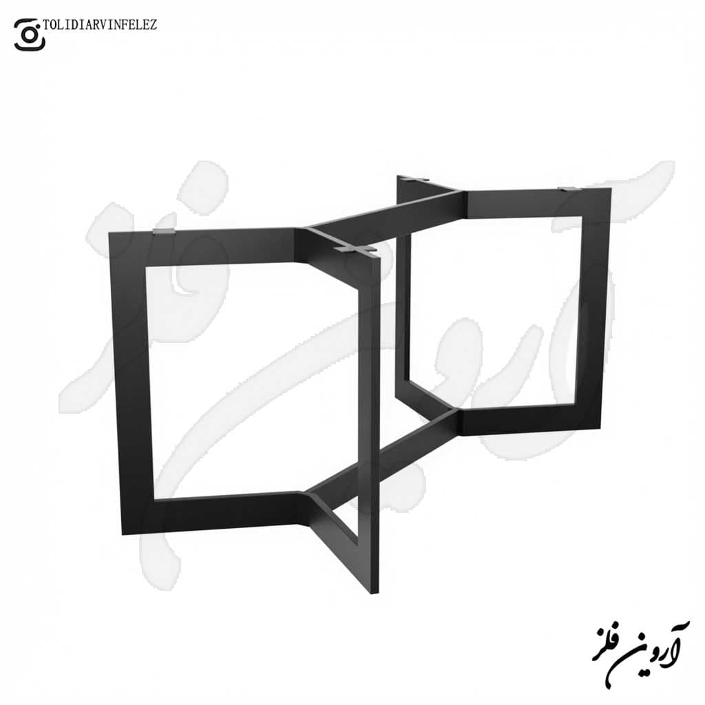 پایه میز فلزی با کلاف مدل آریکا