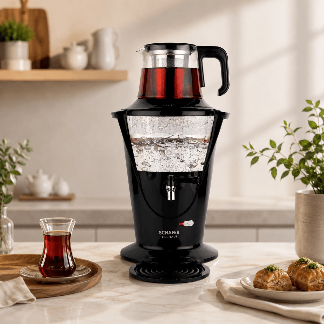 سماور برقی شافر مدل Tee haus مشکی