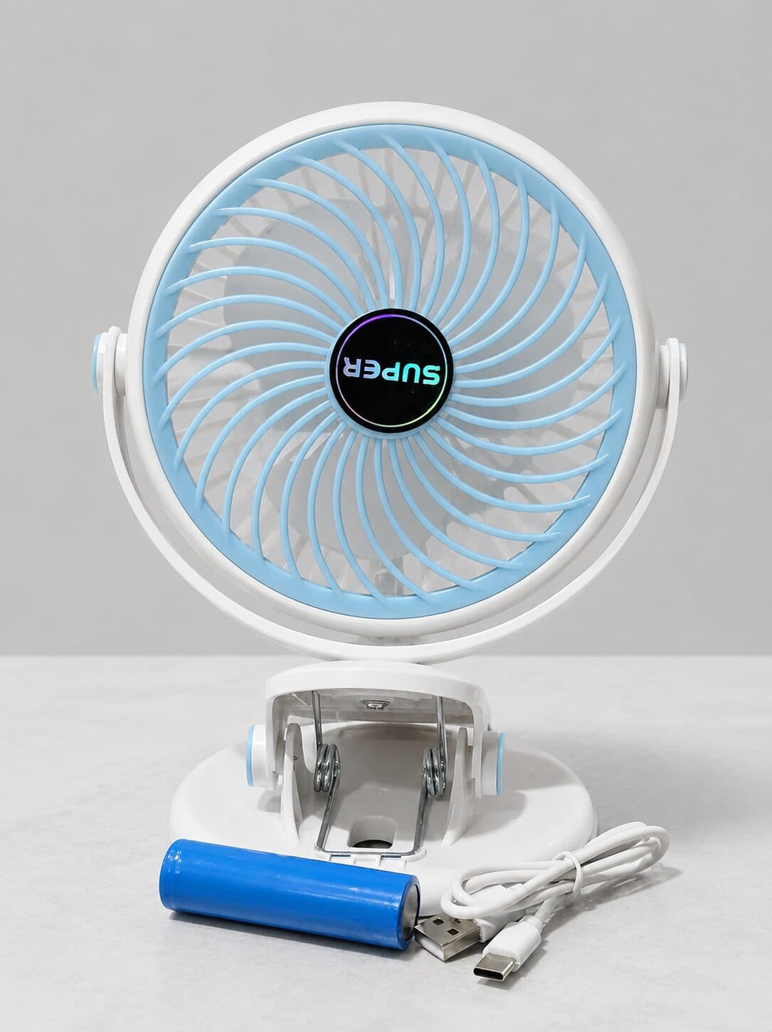 پنکه شارژی USB گیره‌دار سه سرعته سایلنت