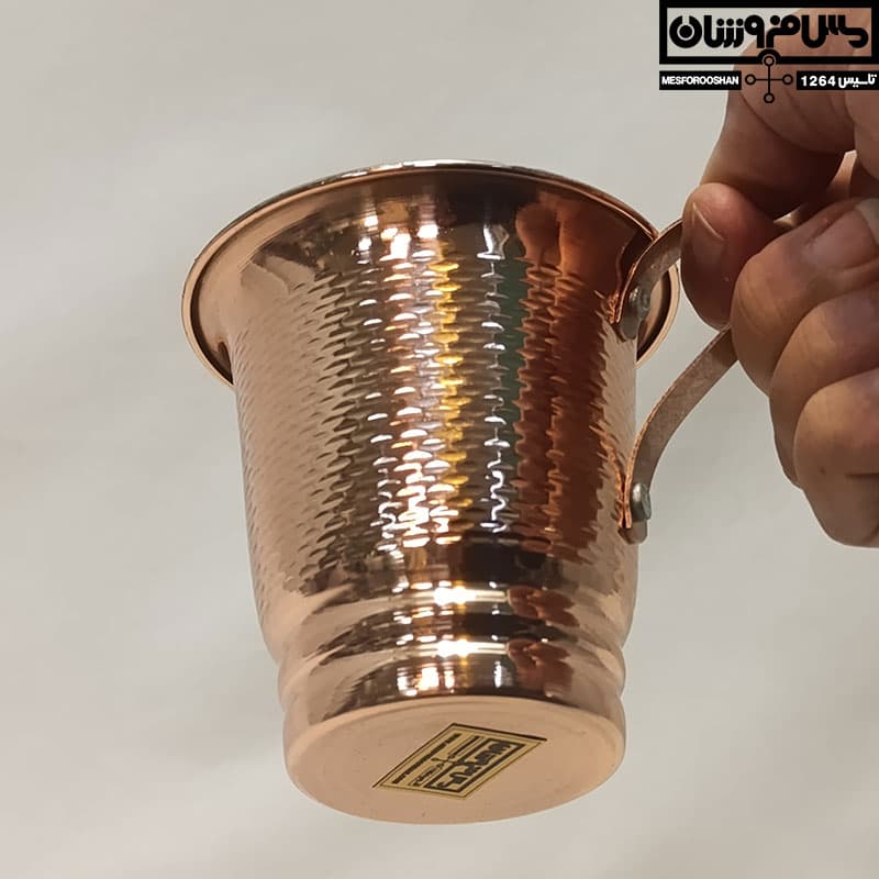 لیوان مسی چکشی زنجان مدل ساروی ست۶ تایی — تصویر ۳