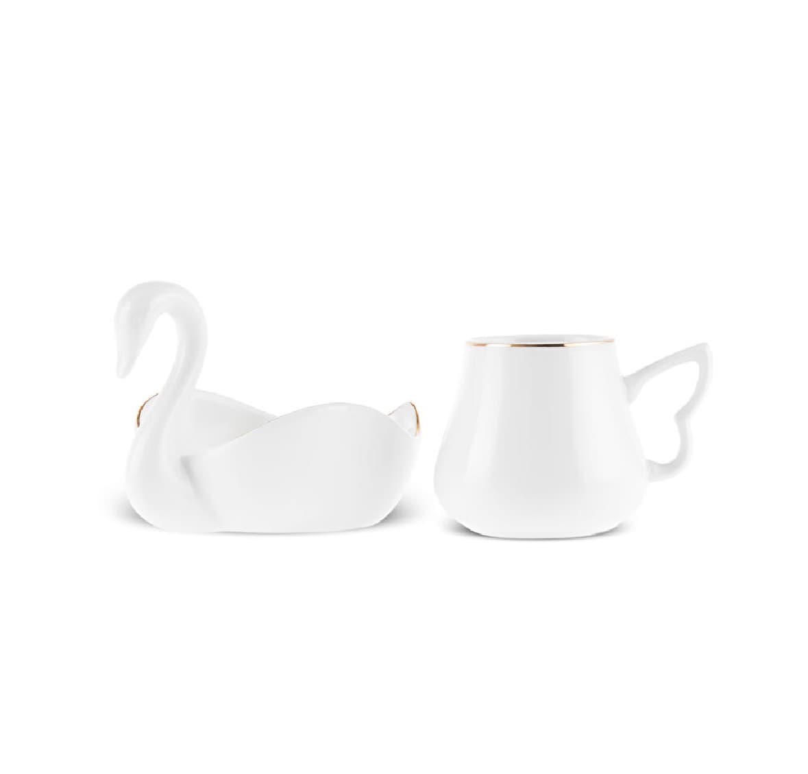 ست قهوه خوری کاراجا مدل 6 نفره مدل Swan طرح قو — تصویر ۴