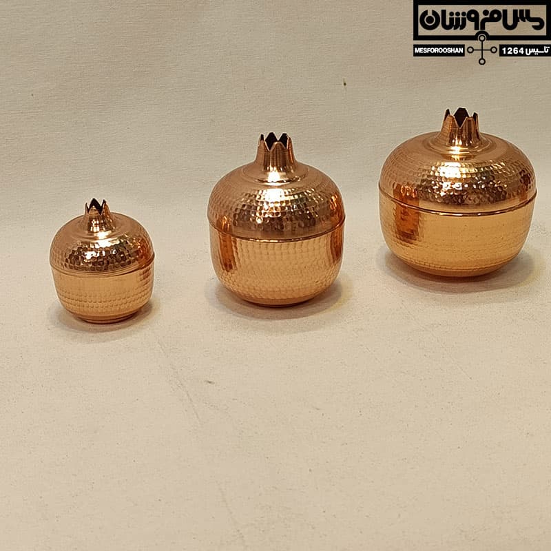 قندان مسی انار مدل یلدا 3 سایز کامل — تصویر ۲