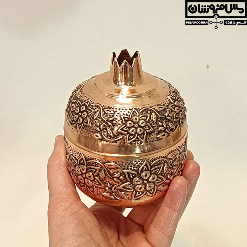 قندان مسی انار یلدا مدل گلنار — تصویر ۲