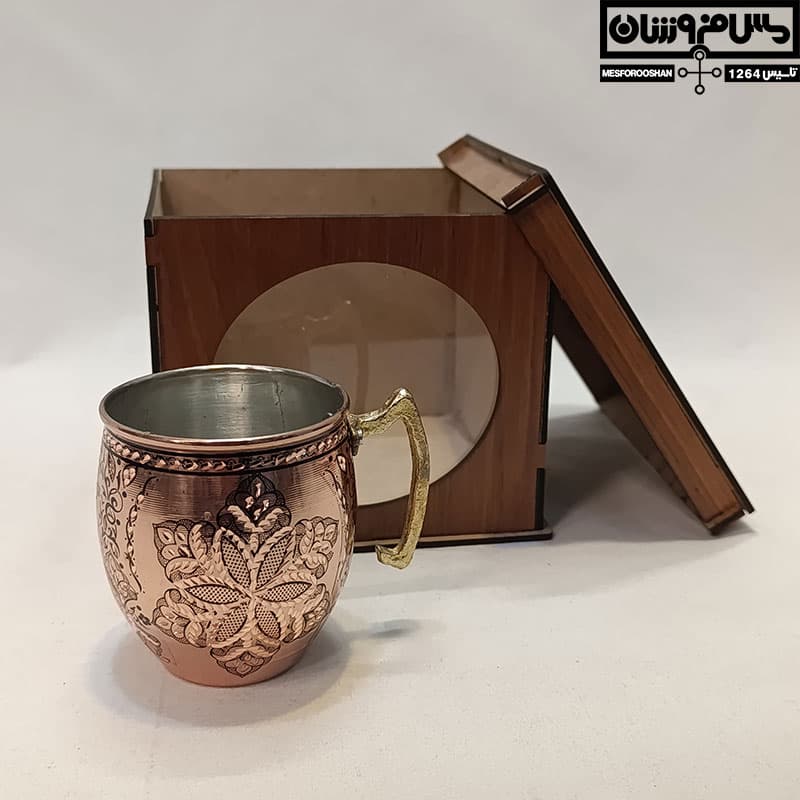لیوان مسی الماس تراش سایز 1 مدل شیکول — تصویر ۸