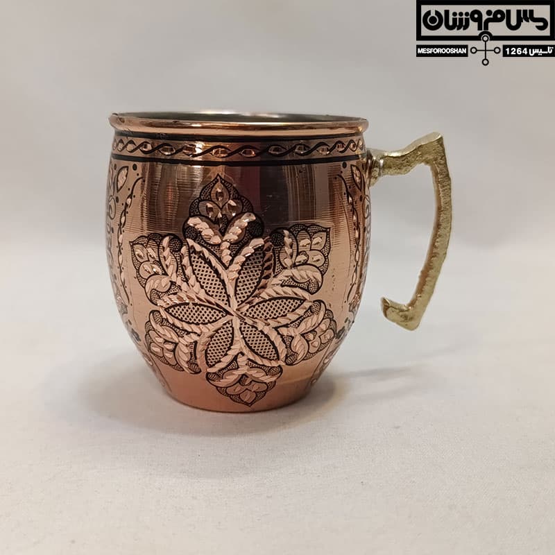 لیوان مسی الماس تراش سایز 1 مدل شیکول — تصویر ۳