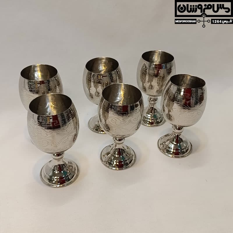 گیلاس مسی سایز ۲ مدل ساسی ست 6 تایی — تصویر ۷