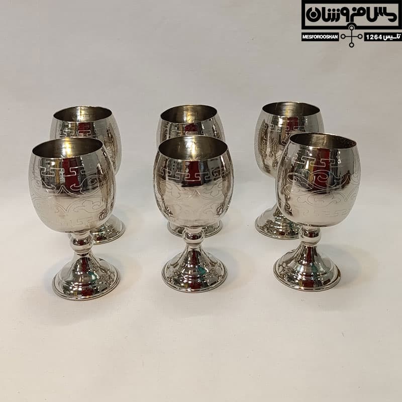 گیلاس مسی سایز ۲ مدل ساسی ست 6 تایی — تصویر ۸