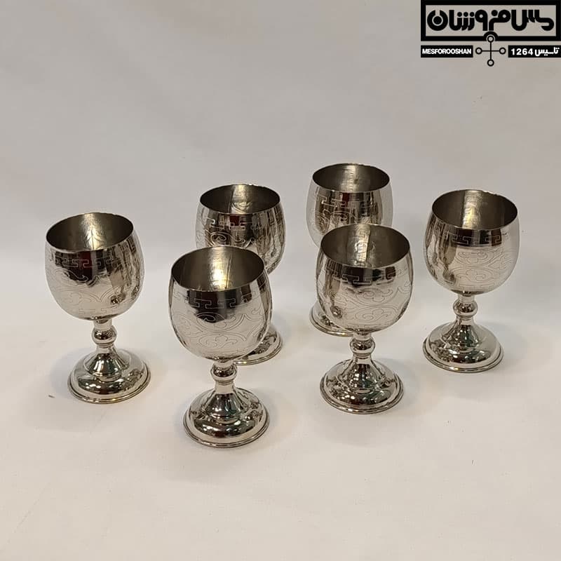 گیلاس مسی سایز ۳ مدل ساسی ست 6 تایی — تصویر ۸