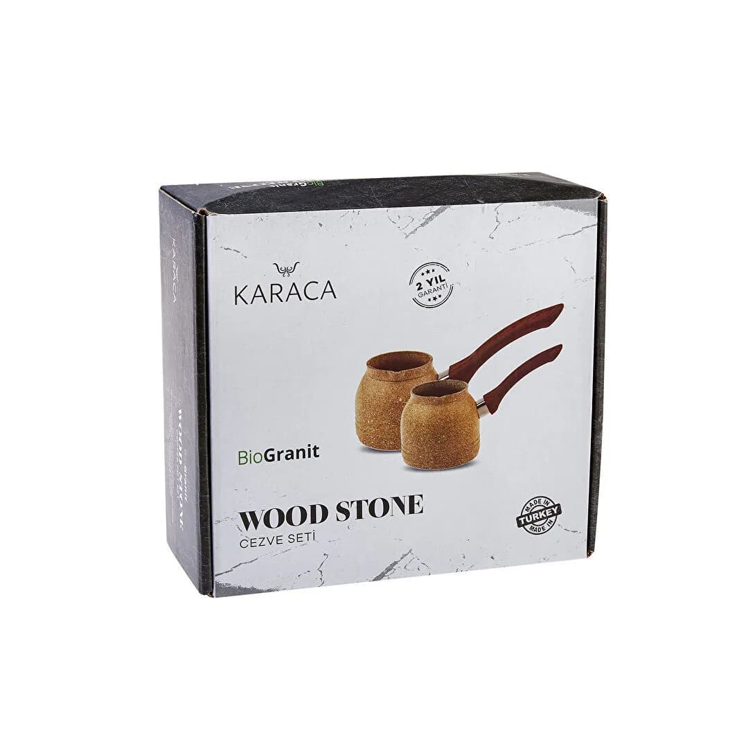 قهوه جوش ۲ عددی کاراجا مدل wood stone — تصویر ۲