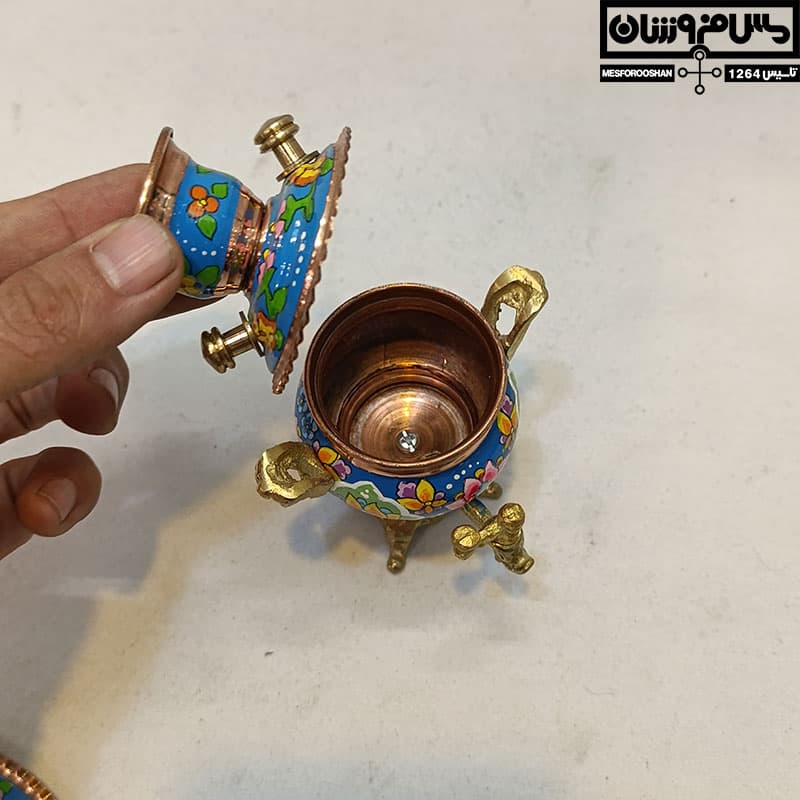سماور سیسمونی مسی پرداز مدل زهسار — تصویر ۸
