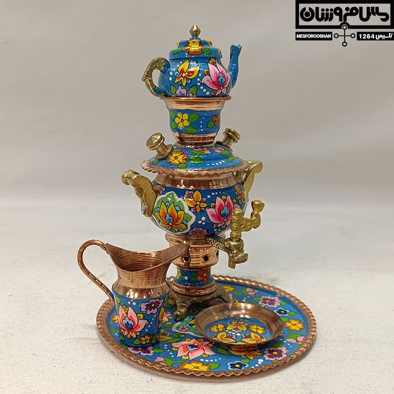 سماور سیسمونی مسی پرداز مدل زهسار — تصویر ۵