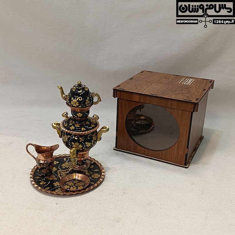 سرویس سماور سیسمونی مسی پرداز مدل زخرف — تصویر ۲