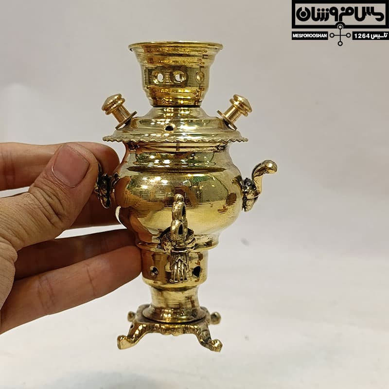 سماور برنجی و مسی سیسمونی مدل هالی — تصویر ۷
